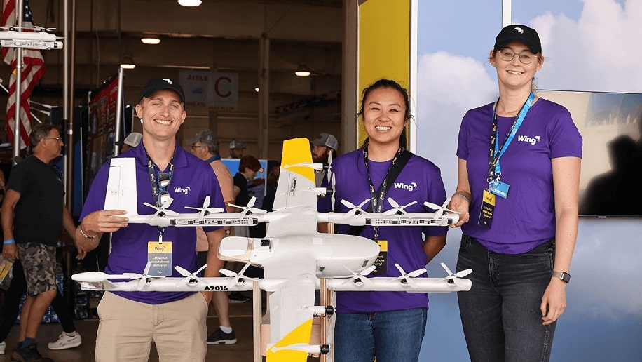 Team with a Wing drone