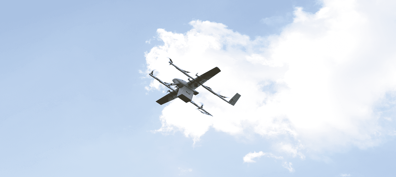 Wing delivery drone